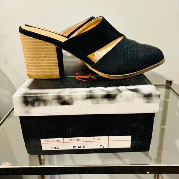 NEW COOCCI EVA, Block Heel Mules Slides Shoes - Picture 3 of 8